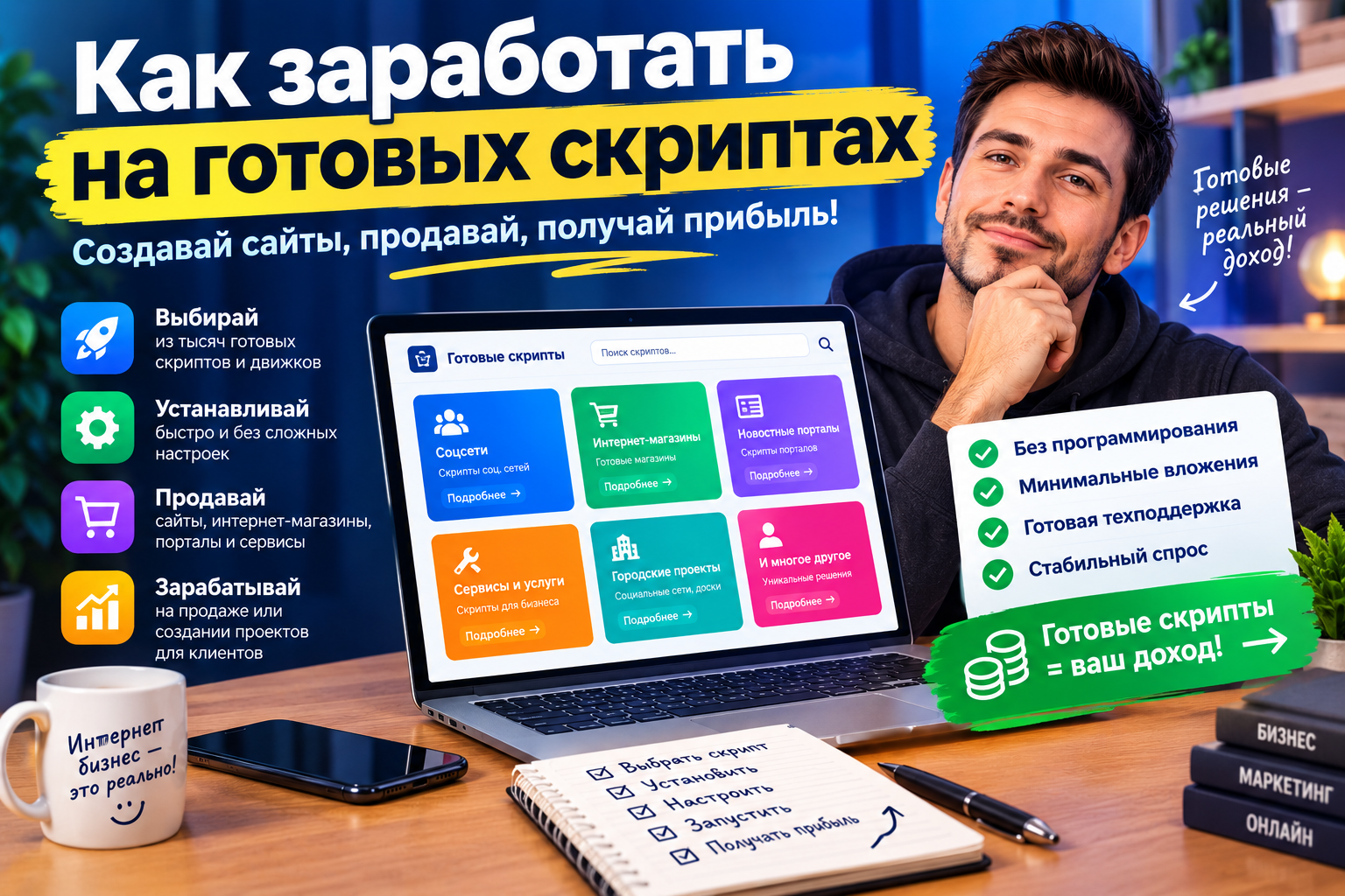 Как заработать на готовых скриптах: 5 реальных способов