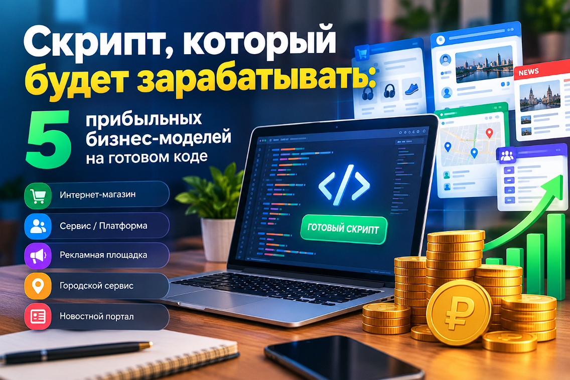 Скрипт, который будет зарабатывать: 5 прибыльных бизнес-моделей на готовом коде
