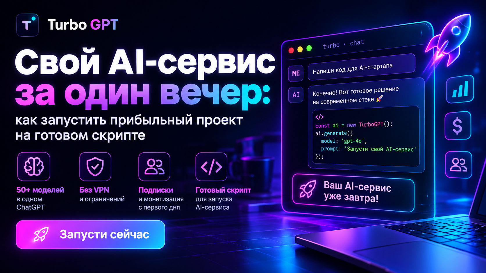 Свой AI-сервис за один вечер: как запустить прибыльный проект на готовом скрипте