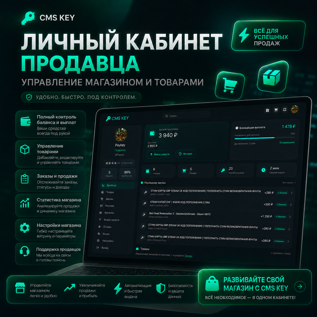 Готовый скрипт маркетплейса цифровых товаров