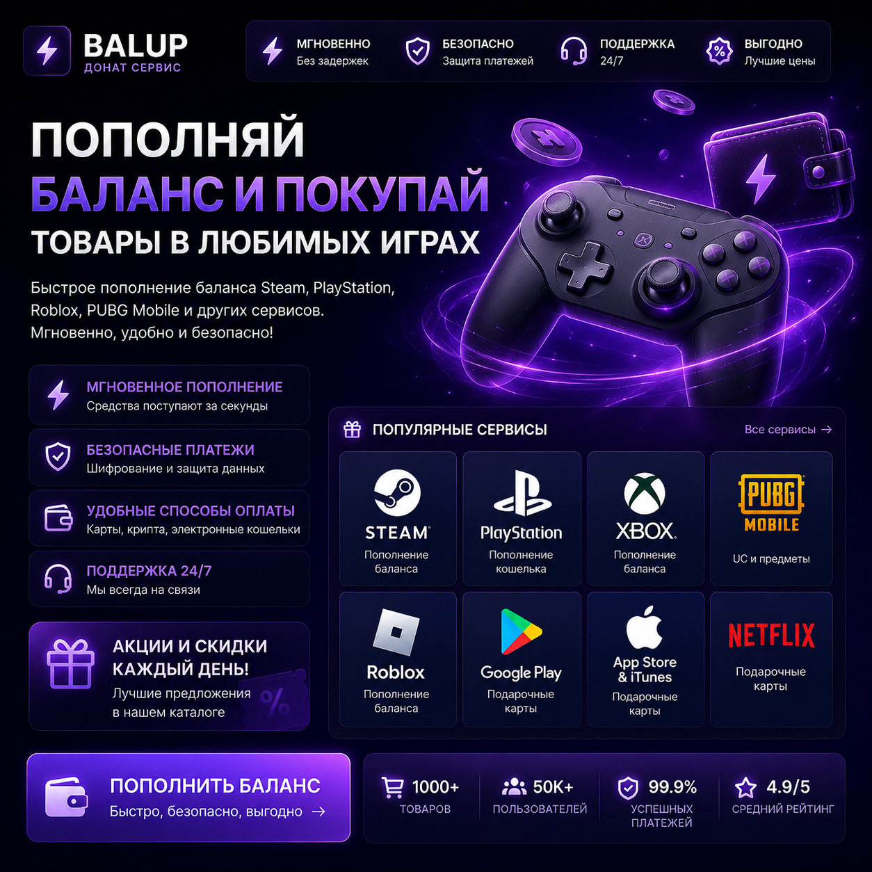 Готовый донат‑сервис